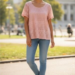 Calvin Klein Blush Lace Top